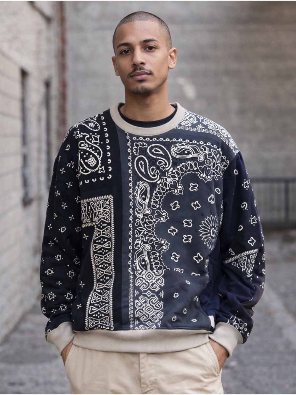 Kapital Bandana Bivouac Crewneck Sweatshirt Men’s Size (2) Medium Pullover